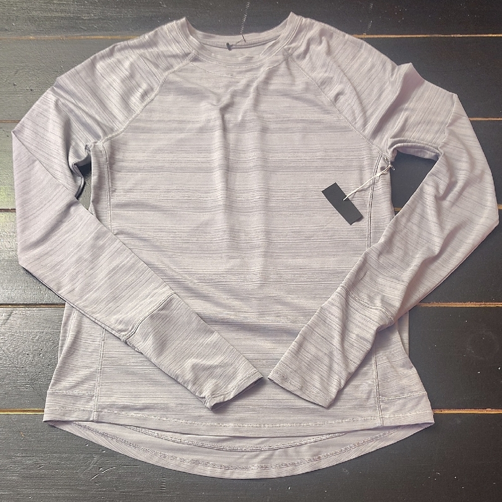 ATHLETA WOMEN'S Gray Long Sleeve Athletic Top